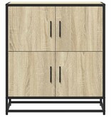 VidaXL Dressoir 68x35x76 cm bewerkt hout sonoma eikenkleurig
