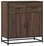 VidaXL Dressoir 68x35x76 cm bewerkt hout bruin eikenkleur