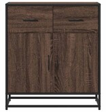 VidaXL Dressoir 68x35x76 cm bewerkt hout bruin eikenkleur