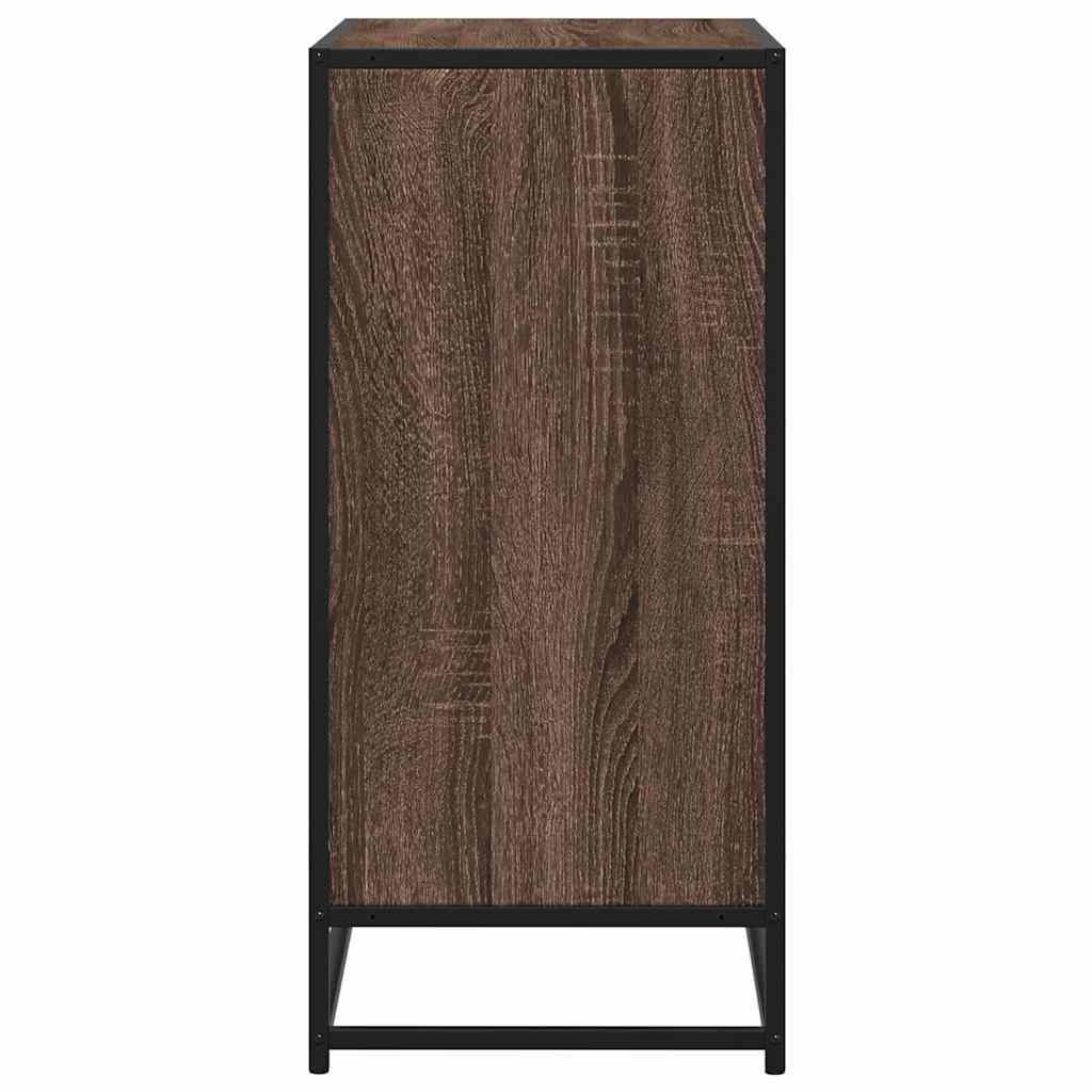 VidaXL Dressoir 68x35x76 cm bewerkt hout en metaal bruin eikenkleur