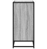 VidaXL Dressoir 68x35x76 cm bewerkt hout en metaal grijs sonoma