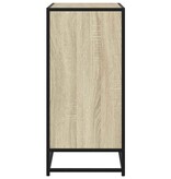 VidaXL Dressoir 68x35x76 cm bewerkt hout en metaal sonoma eikenkleur