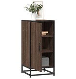VidaXL Dressoir 35,5x35x76 cm bewerkt hout en metaal bruin eikenkleur
