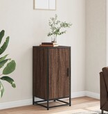 VidaXL Dressoir 35,5x35x76 cm bewerkt hout en metaal bruin eikenkleur