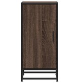 VidaXL Dressoir 35,5x35x76 cm bewerkt hout en metaal bruin eikenkleur