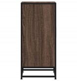 VidaXL Dressoir 35,5x35x76 cm bewerkt hout en metaal bruin eikenkleur