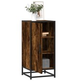 VidaXL Dressoir 35,5x35x76 cm bewerkt hout en metaal gerookt eiken