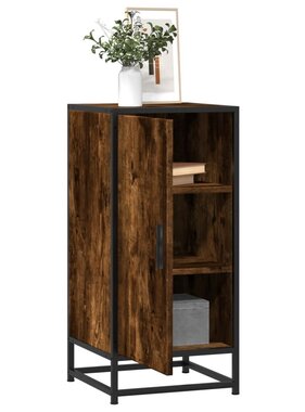 VidaXL Dressoir 35,5x35x76 cm bewerkt hout en metaal gerookt eiken