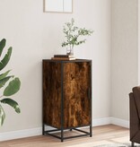 VidaXL Dressoir 35,5x35x76 cm bewerkt hout en metaal gerookt eiken