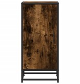 VidaXL Dressoir 35,5x35x76 cm bewerkt hout en metaal gerookt eiken