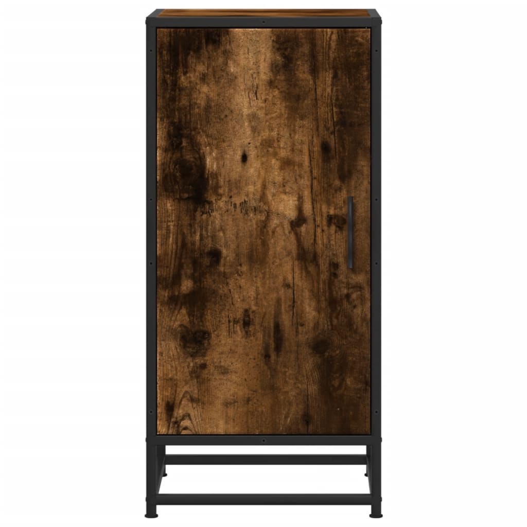 VidaXL Dressoir 35,5x35x76 cm bewerkt hout en metaal gerookt eiken