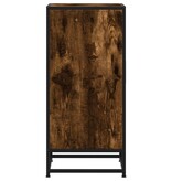 VidaXL Dressoir 35,5x35x76 cm bewerkt hout en metaal gerookt eiken