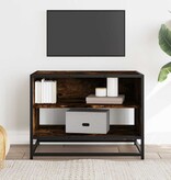 VidaXL Tv-meubel 61x40x46 cm bewerkt hout metaal gerookt eikenkleurig