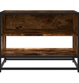 VidaXL Tv-meubel 61x40x46 cm bewerkt hout metaal gerookt eikenkleurig