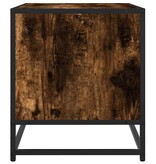 VidaXL Tv-meubel 61x40x46 cm bewerkt hout metaal gerookt eikenkleurig