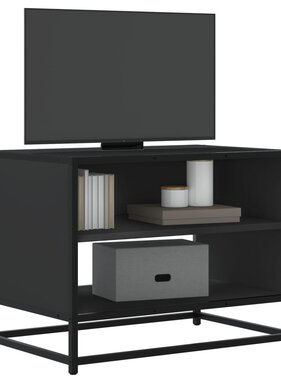 VidaXL Tv-meubel 61x40x46 cm bewerkt hout en metaal zwart