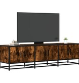 VidaXL Tv-meubel 150x35x41 cm bewerkt hout metaal gerookt eikenkleurig