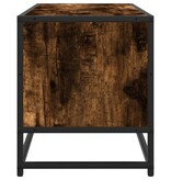 VidaXL Tv-meubel 80x34,5x40cm bewerkt hout metaal gerookt eikenkleurig