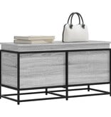 VidaXL Opbergbox met deksel 100x40x51,5 cm bewerkt hout grijs sonoma