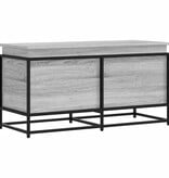 VidaXL Opbergbox met deksel 100x40x51,5 cm bewerkt hout grijs sonoma