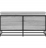 VidaXL Opbergbox met deksel 100x40x51,5 cm bewerkt hout grijs sonoma