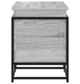 VidaXL Opbergbox met deksel 100x40x51,5 cm bewerkt hout grijs sonoma