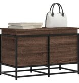 VidaXL Opbergbox met deksel 80x40x51,5 cm bewerkt hout bruin eiken