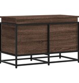 VidaXL Opbergbox met deksel 80x40x51,5 cm bewerkt hout bruin eiken