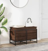 VidaXL Opbergbox met deksel 80x40x51,5 cm bewerkt hout bruin eiken