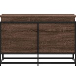 VidaXL Opbergbox met deksel 80x40x51,5 cm bewerkt hout bruin eiken