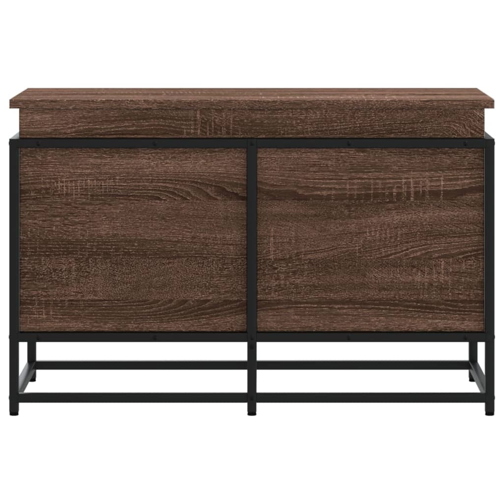 VidaXL Opbergbox met deksel 80x40x51,5 cm bewerkt hout bruin eiken