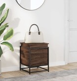 VidaXL Opbergbox met deksel 40x40x51,5 cm bewerkt hout bruin eiken