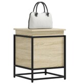VidaXL Opbergbox met deksel 40x40x51,5 cm bewerkt hout sonoma eiken