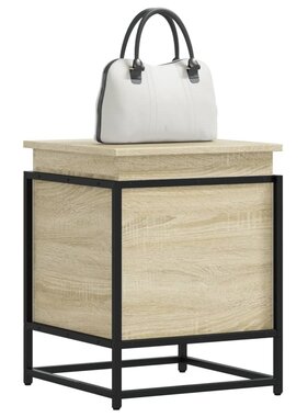 VidaXL Opbergbox met deksel 40x40x51,5 cm bewerkt hout sonoma eiken