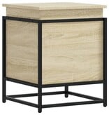 VidaXL Opbergbox met deksel 40x40x51,5 cm bewerkt hout sonoma eiken