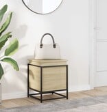VidaXL Opbergbox met deksel 40x40x51,5 cm bewerkt hout sonoma eiken