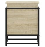 VidaXL Opbergbox met deksel 40x40x51,5 cm bewerkt hout sonoma eiken