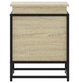 VidaXL Opbergbox met deksel 40x40x51,5 cm bewerkt hout sonoma eiken