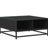 VidaXL Salontafel 60,5x60,5x30 cm bewerkt hout en metaal zwart