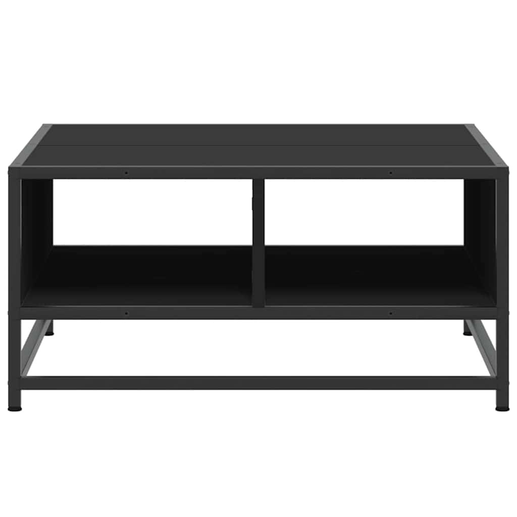 VidaXL Salontafel 60,5x60,5x30 cm bewerkt hout en metaal zwart