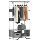 VidaXL Kledingkast 90x50x180 cm bewerkt hout grijs sonoma eikenkleurig