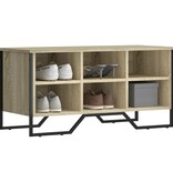 VidaXL Schoenenkast 90x38x45,5 cm bewerkt hout sonoma eikenkleurig