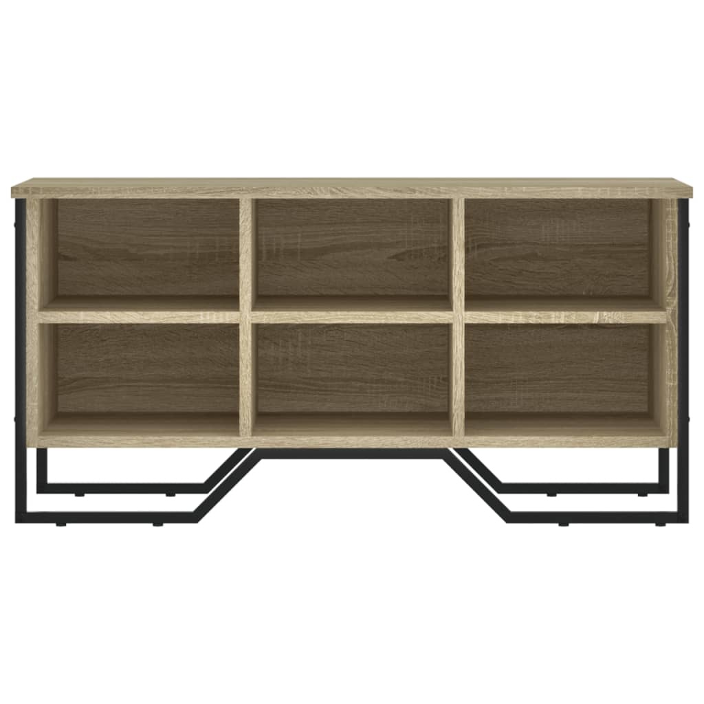 VidaXL Schoenenkast 90x38x45,5 cm bewerkt hout sonoma eikenkleurig