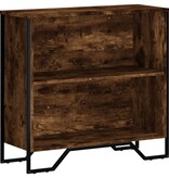 VidaXL Boekenkast 80x31x74,5 cm bewerkt hout gerookt eikenkleurig