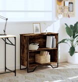 VidaXL Boekenkast 80x31x74,5 cm bewerkt hout gerookt eikenkleurig