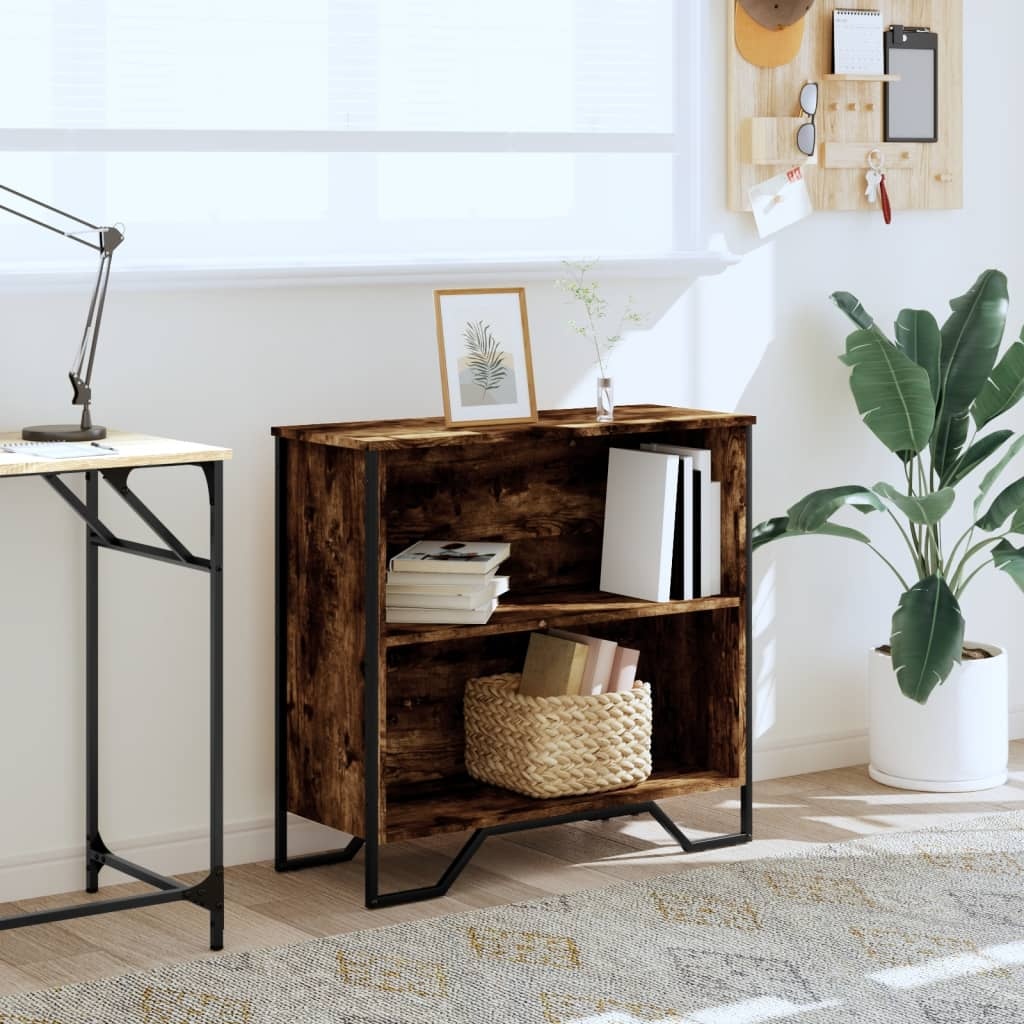 VidaXL Boekenkast 80x31x74,5 cm bewerkt hout gerookt eikenkleurig