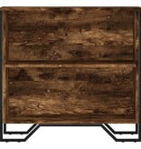 VidaXL Boekenkast 80x31x74,5 cm bewerkt hout gerookt eikenkleurig