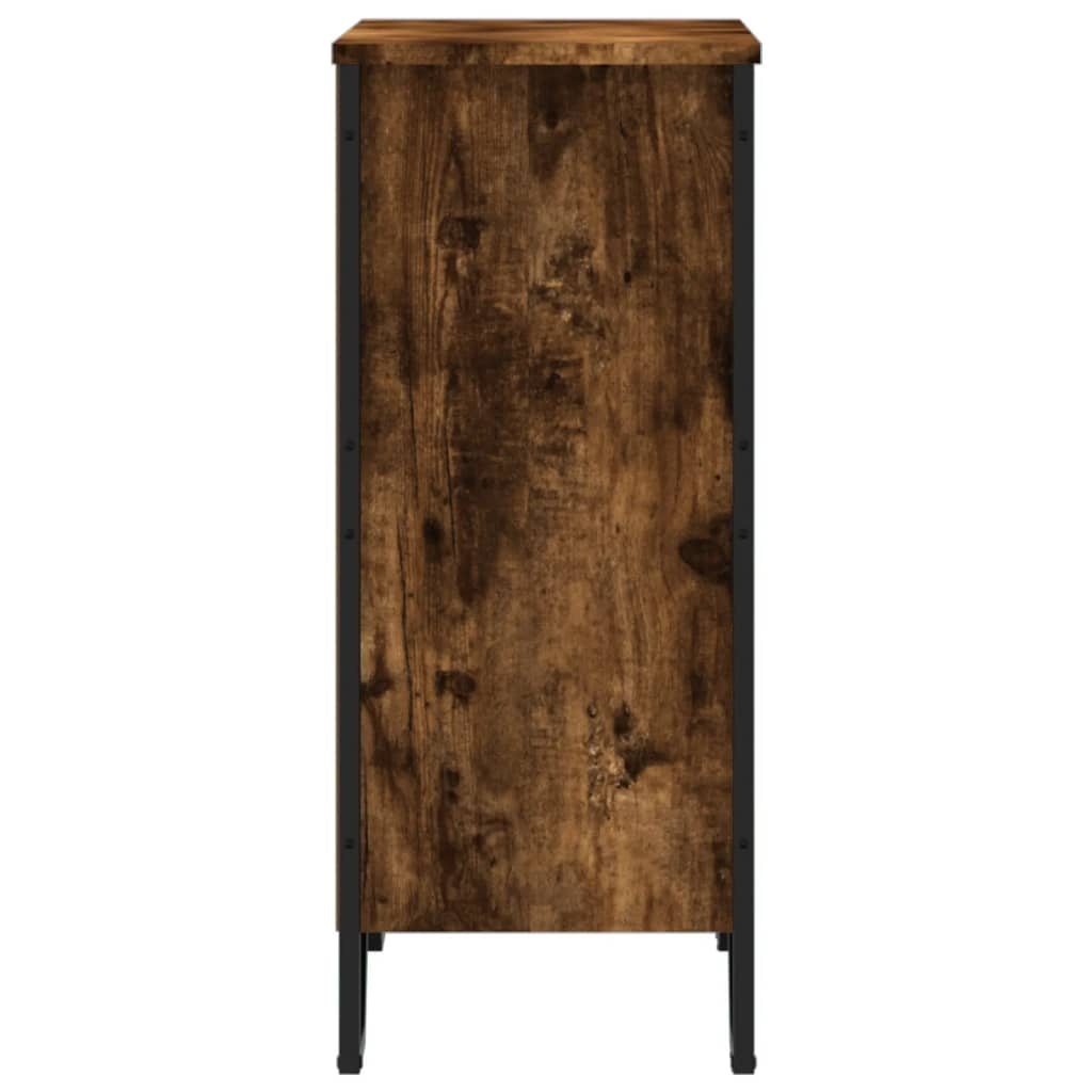 VidaXL Boekenkast 80x31x74,5 cm bewerkt hout gerookt eikenkleurig