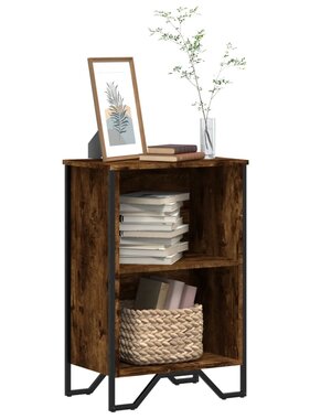 VidaXL Boekenkast 50x31x74,5 cm bewerkt hout gerookt eikenkleurig