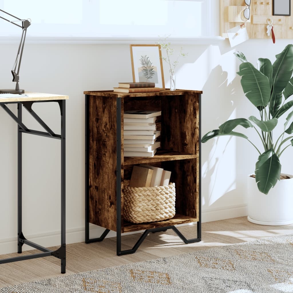 VidaXL Boekenkast 50x31x74,5 cm bewerkt hout gerookt eikenkleurig